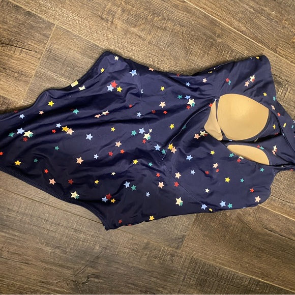 Summersalt 8 Navy Scatter Star Sea Ruched Sidestroke One Piece Swimsuit - Picture 5 of 6